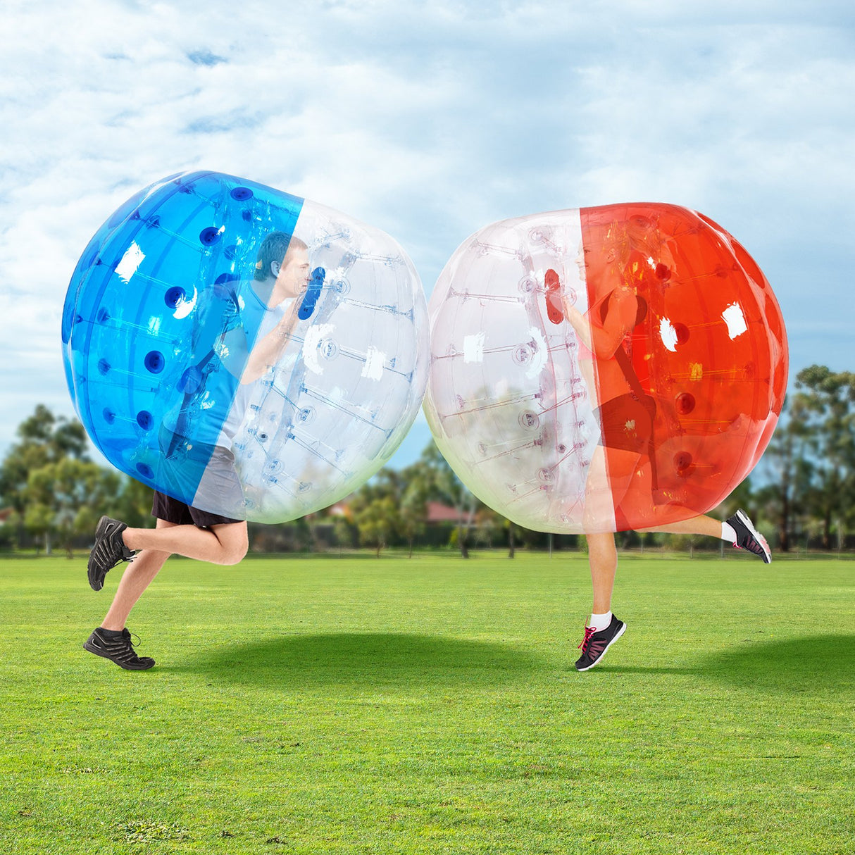 VEVOR Inflatable Bumper Balls 2-Pack, 5FT/1.5M Body Sumo Zorb Balls for Teen & Adult, 0.8mm Thick PVC Human Hamster Bubble Balls for Outdoor Team