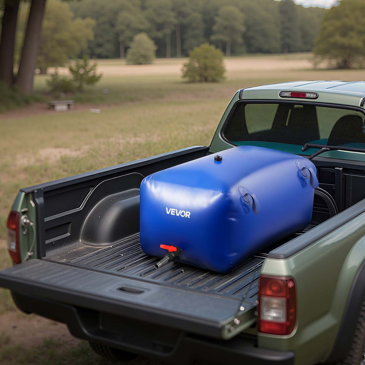 VEVOR Water Storage Bladder 240L Large Capacity Water Bag, Portable & Collapsible Soft Waters Container, Leakproof & Tear-Resistant PVC Emergency Waters Storage Tank for RV Truck & Outdoor Use