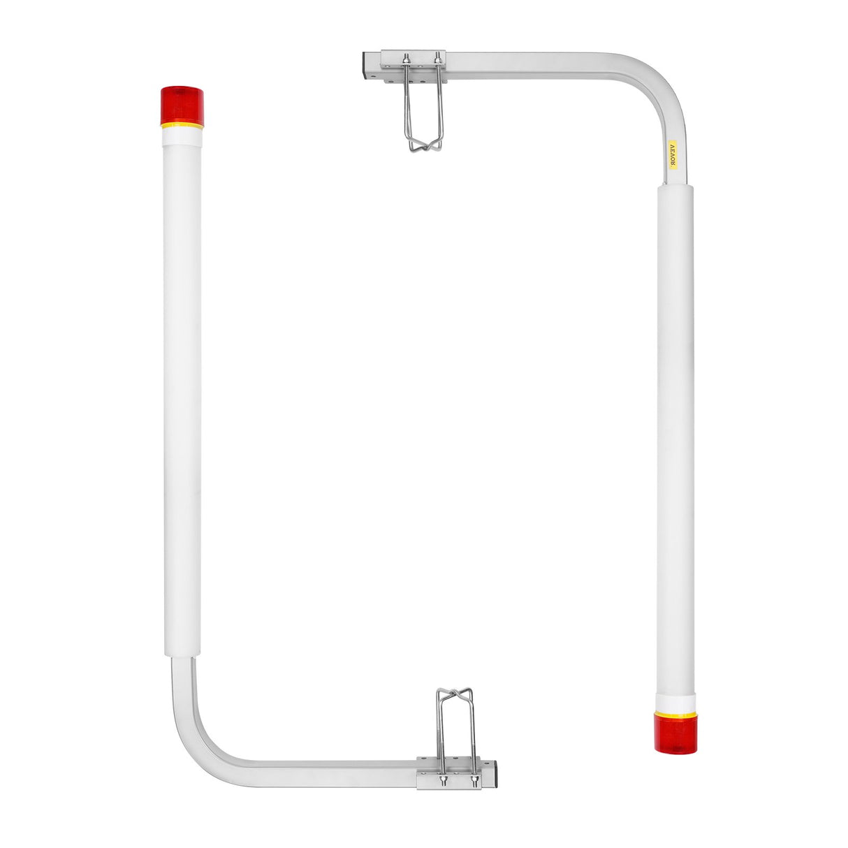 Boat Trailer Guide, 1.57M with LED Light Trailer Guide Poles, 2PCS Rustproof Galvanized Steel Trailer Guide ons, Trailer Guides with PVC Pipes, for Ski Boat, Fishing Boat or Sailboat Trailer