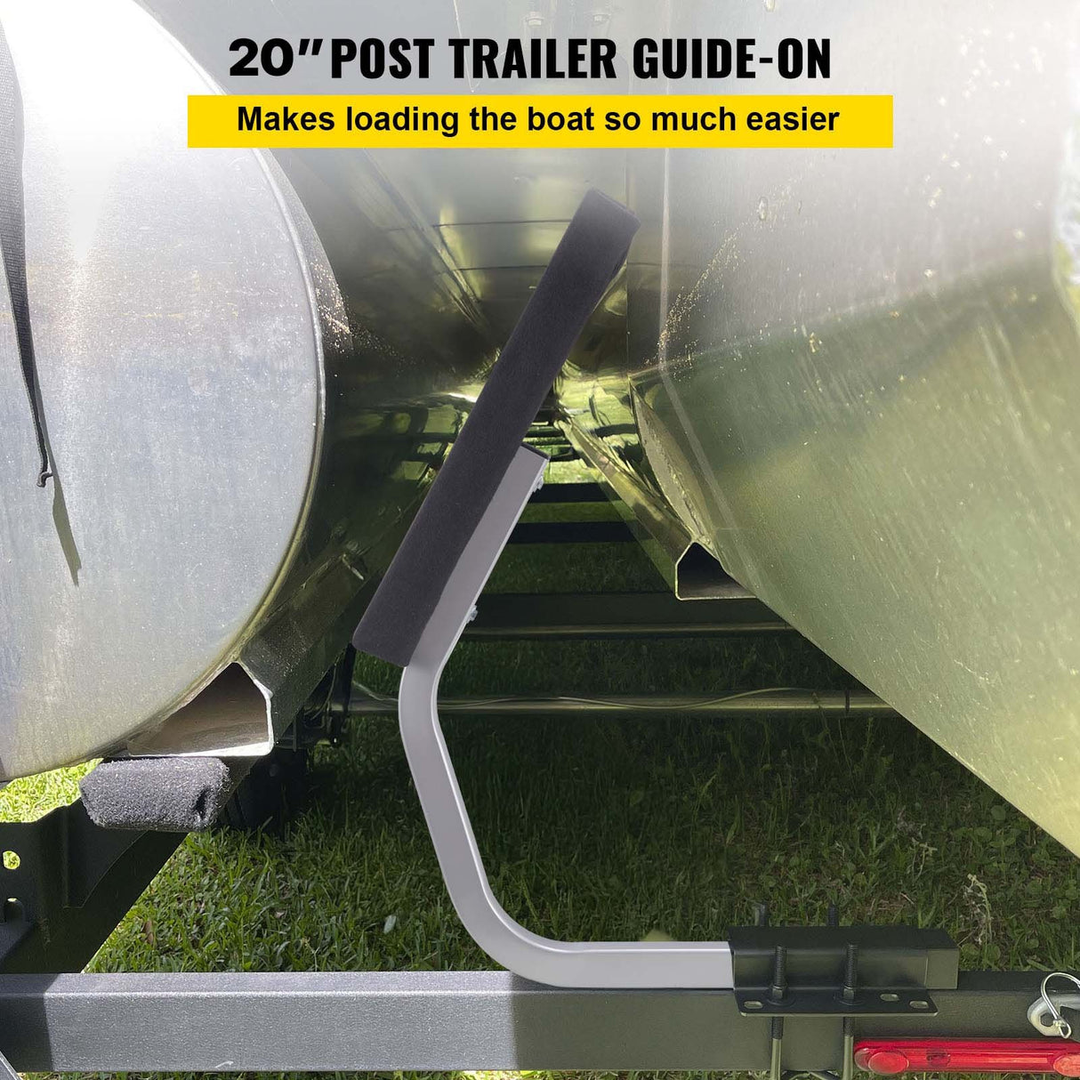 VEVOR Boat Trailer Guide on, 24", One Pair Trailer Pontoon Bunk Board Guide-ons, Steel Trailer Guides, Complete Mounting Accessories Included, for Ski
