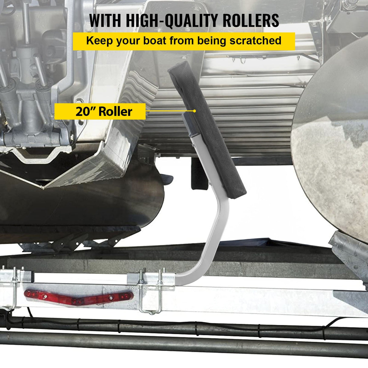 VEVOR Boat Trailer Guide on, 24", One Pair Trailer Pontoon Bunk Board Guide-ons, Steel Trailer Guides, Complete Mounting Accessories Included, for Ski
