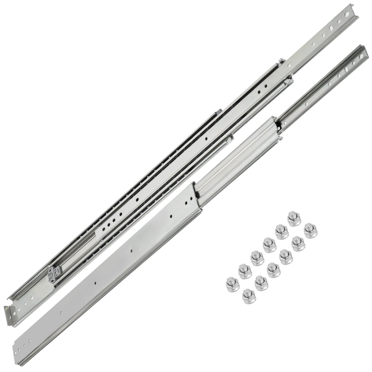 Drawer Slide Soft Close Drawer 1Pair 40" Ball Bearing Full Extension 500lb