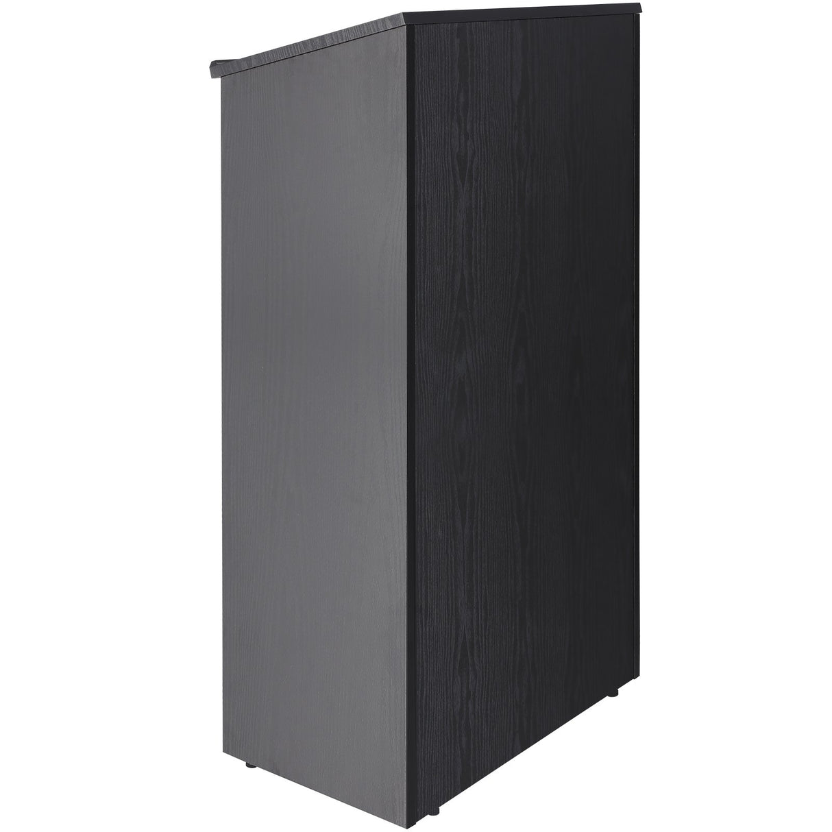 VEVOR Podium Stand, 47 in Hostess Stand with 4 Rolling Wheels, Wood Podium with Storage Shelves, and Slant Desktop, Lecterns & Podiums for Church,