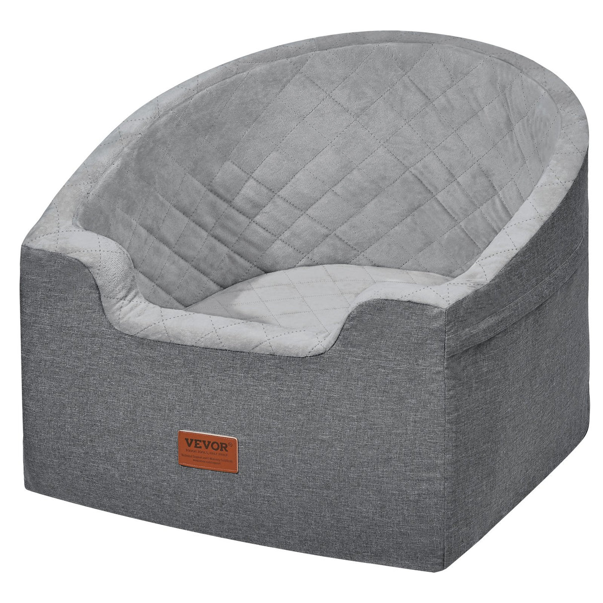 VEVOR Dog Booster Car Seat Pet Car Seat for Small Medium Dog up to 24.9 kg Gray