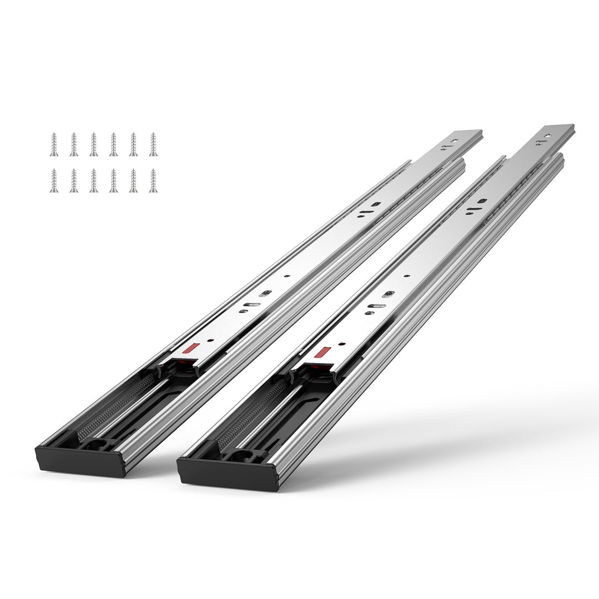 VEVOR 6 Pairs of 508mm Drawer Slides Side Mount Rails, Heavy Duty Full Extension Steel Track, Soft-Close Noiseless Guide Glides Cabinet Kitchen
