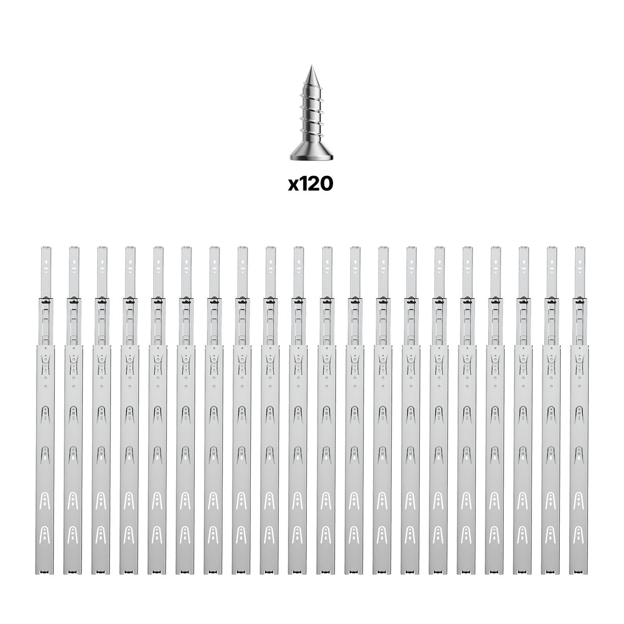 VEVOR Drawer Cabinet Slides Side Mount 22 inch 10 Pairs 100 LB Load Replacement