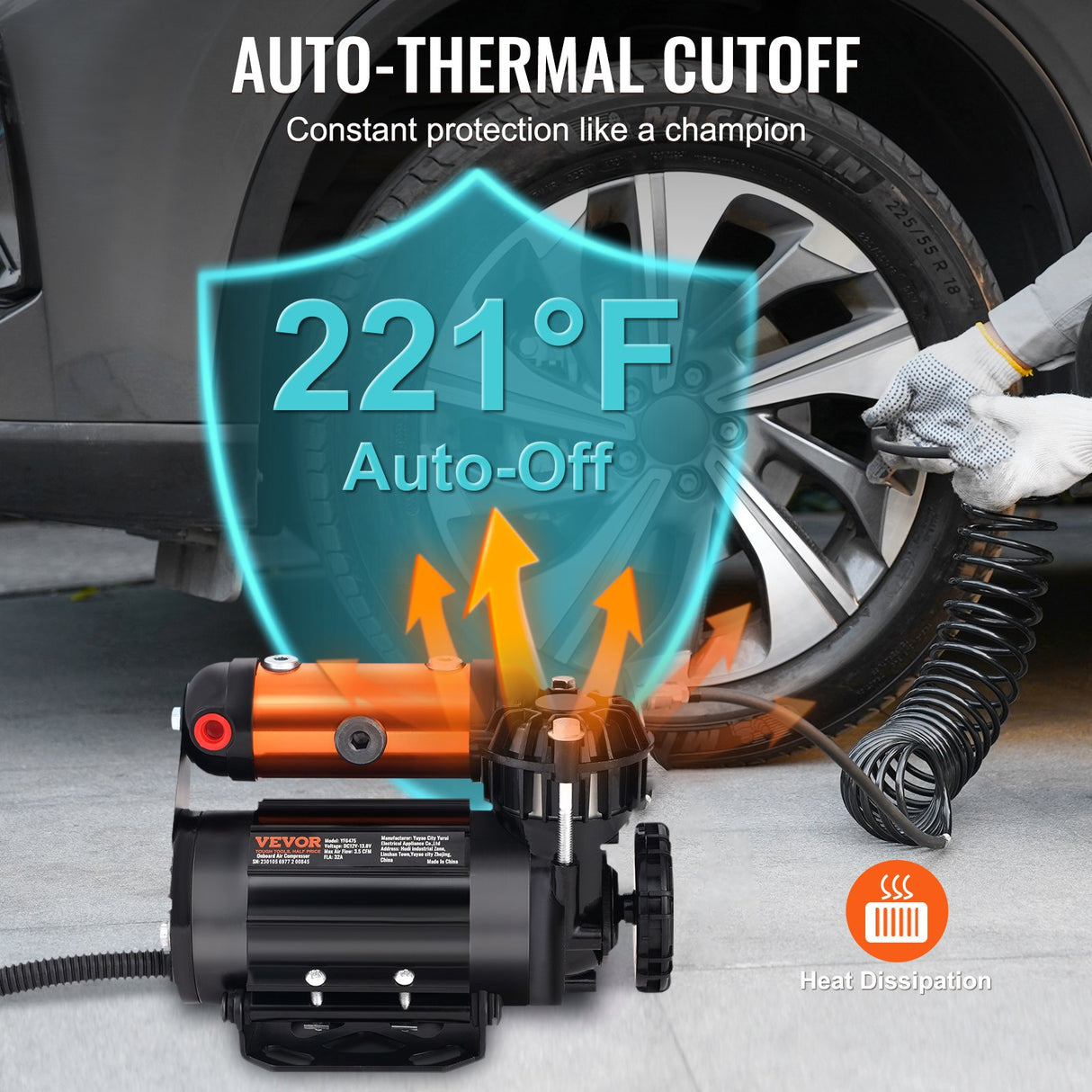 VEVOR Onboard Air Compressor Kit 150PSI Offroad Air Compressor Portable Tire Inflator Heavy Duty 3.5CFM Air Pump for Jeep SUV 4x4 Vehicle