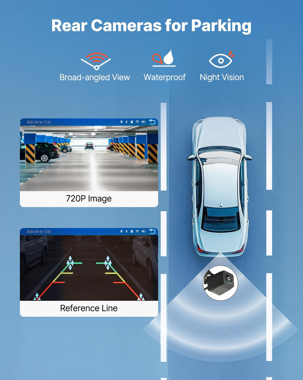 VEVOR Car Stereo Radio CarPlay Touchscreen 228.6 mm Apple Android Backup Camera