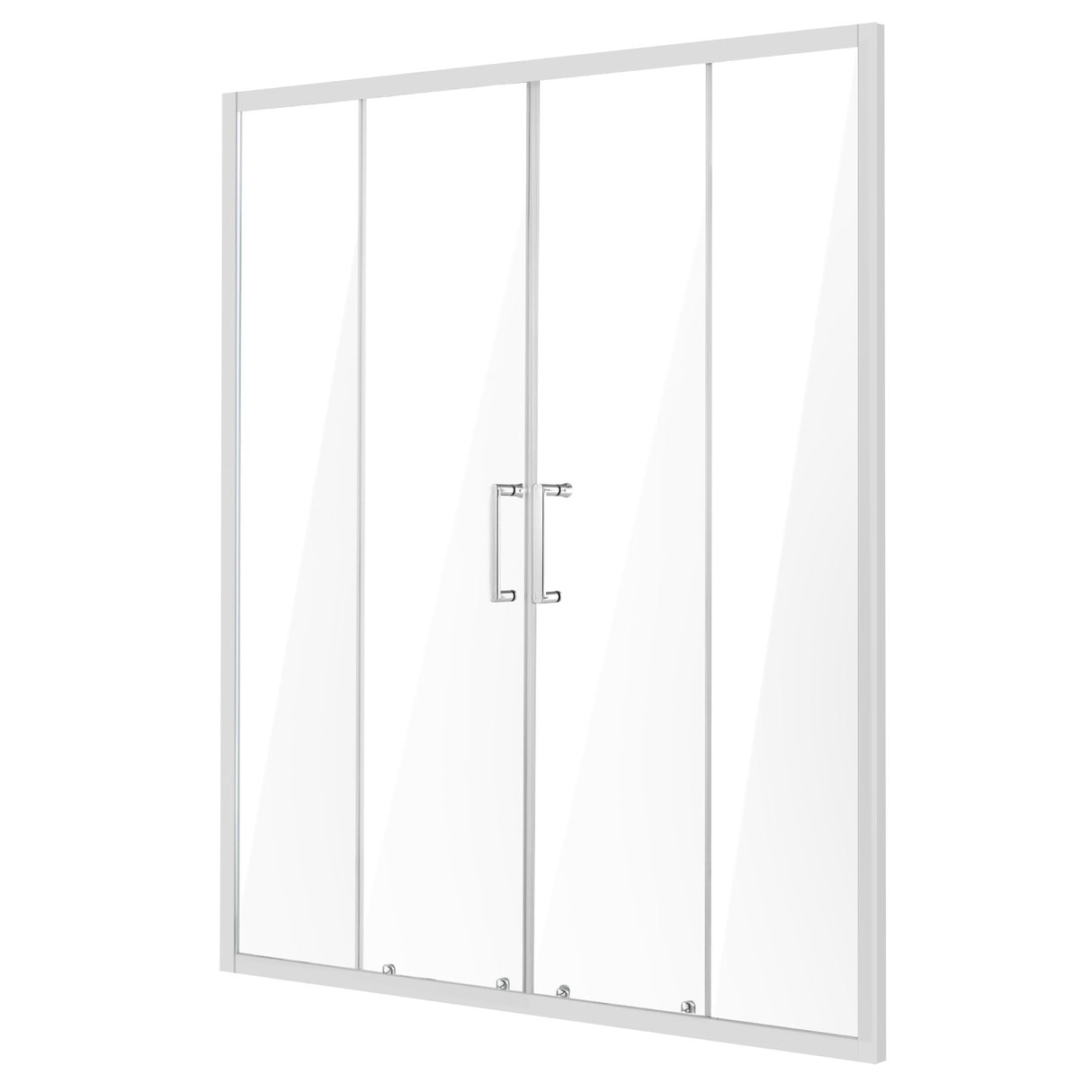 VEVOR Semi-frameless Double Sliding Shower Door SGCC Tempered Glass 1/4" Chrome