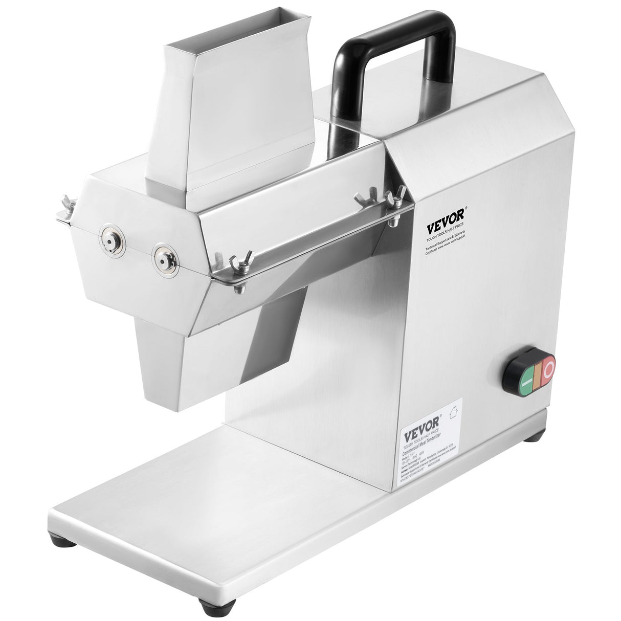 VEVOR Commercial Meat Tenderizer, Heavy Duty Stainless Steel Kitchen Tool with Handle, Meat Tong, and Cleaning Brush, 450W Electric Meat Tenderizer Machine for Beef, Turkey, Chicken, Pork, and Fish