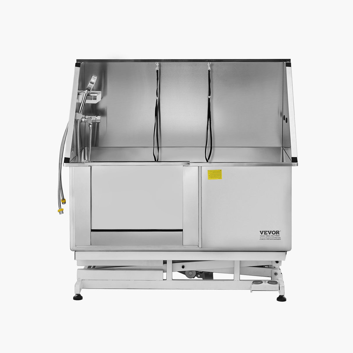 VEVOR 127 cm Electric Dog Grooming Bath Tub Stainless Steel w Water Filter Left