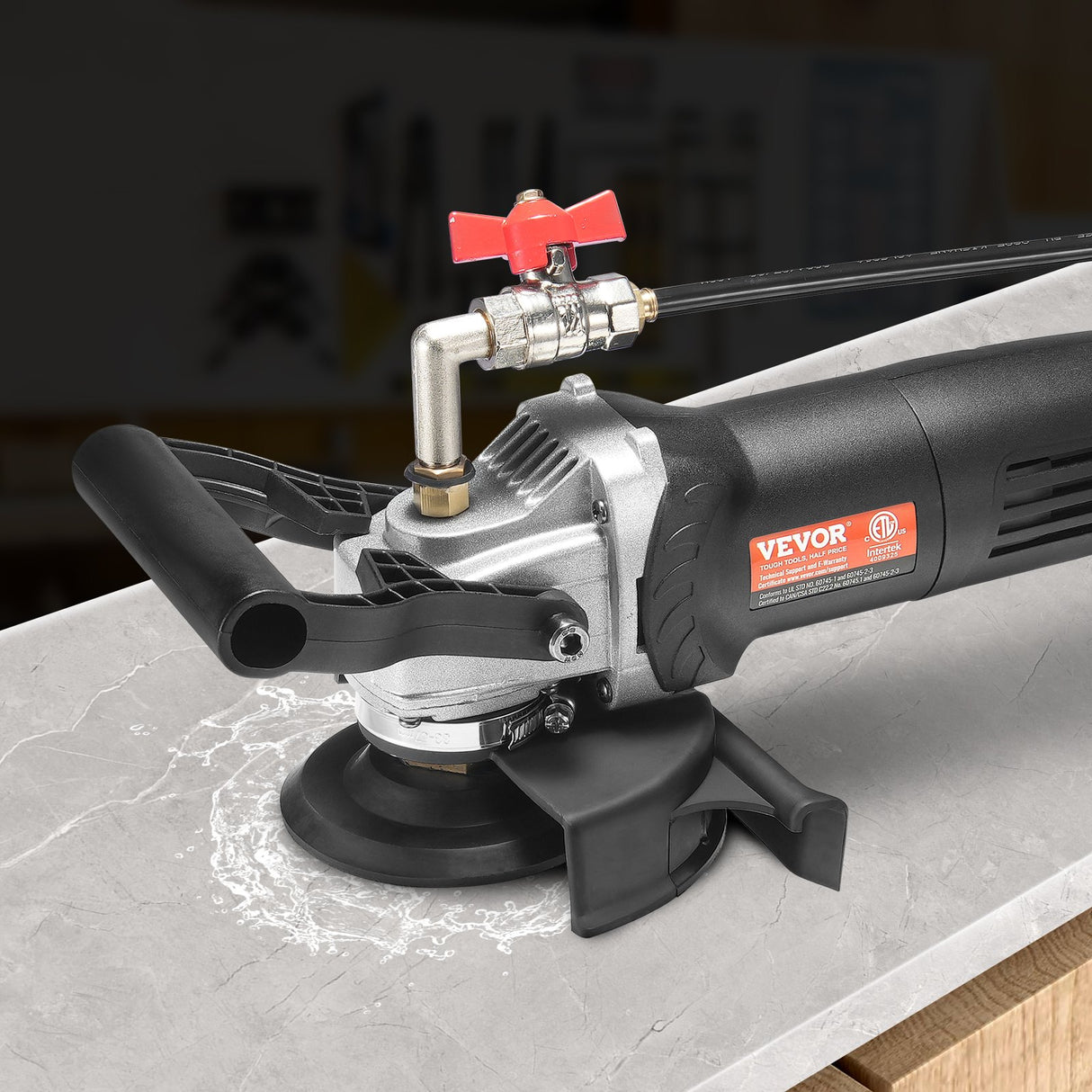 Wet Stone Polisher 4-Inch Electric Granite Polisher with 6 Speed & 7 Pads