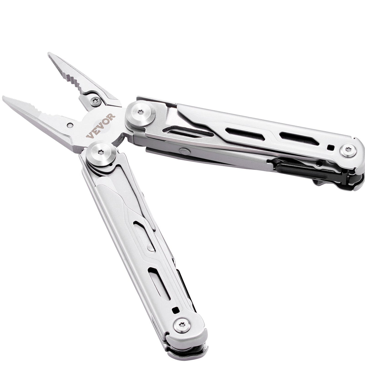 VEVOR 16-In-1 Multitool Pliers, Multi Tool Pliers, Cutters, Knife, Scissors, Ruler, Screwdrivers, Wood Saw, Can Bottle Opener, with Safety Locking and