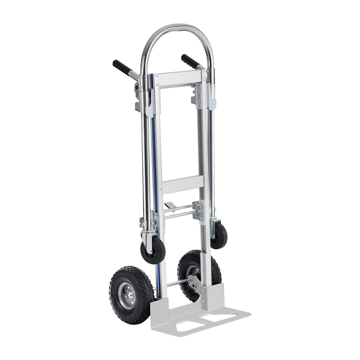 VEVOR Aluminum Hand Truck, 2 in 1, 363 kg Max Load Capacity, Heavy Duty Industrial Convertible Folding Hand Truck and Dolly, Utility Cart Converts from Hand Truck to Platform Cart with Rubber Wheels