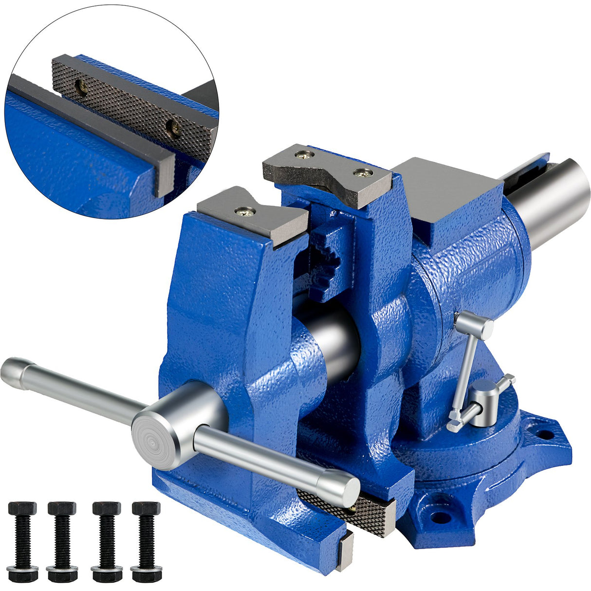 VEVOR Multipurpose Bench Vice 5" 30Kn Heavy Duty with 360? Swivel Base and Head