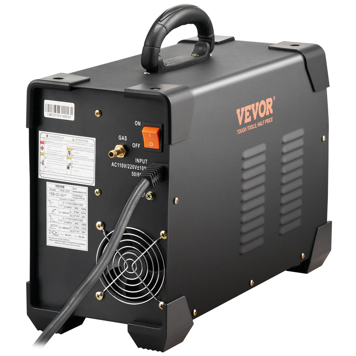 Vevor Mig Welder Welding Machine MIG-270 MIG MMA TIG IGBT DC Inverter Welder Digital Display