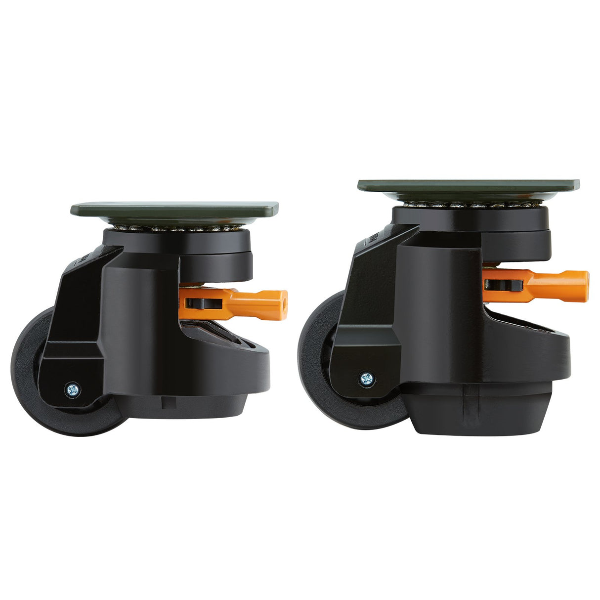 VEVOR Leveling Casters, Set of 4, 1000 kg Total Load Capacity, 63.5 mm, Heavy Duty with Upgraded Handle Design, 360 Degree Swivel Caster Wheels, Adjustable Casters with Feet for Workbench, Machine