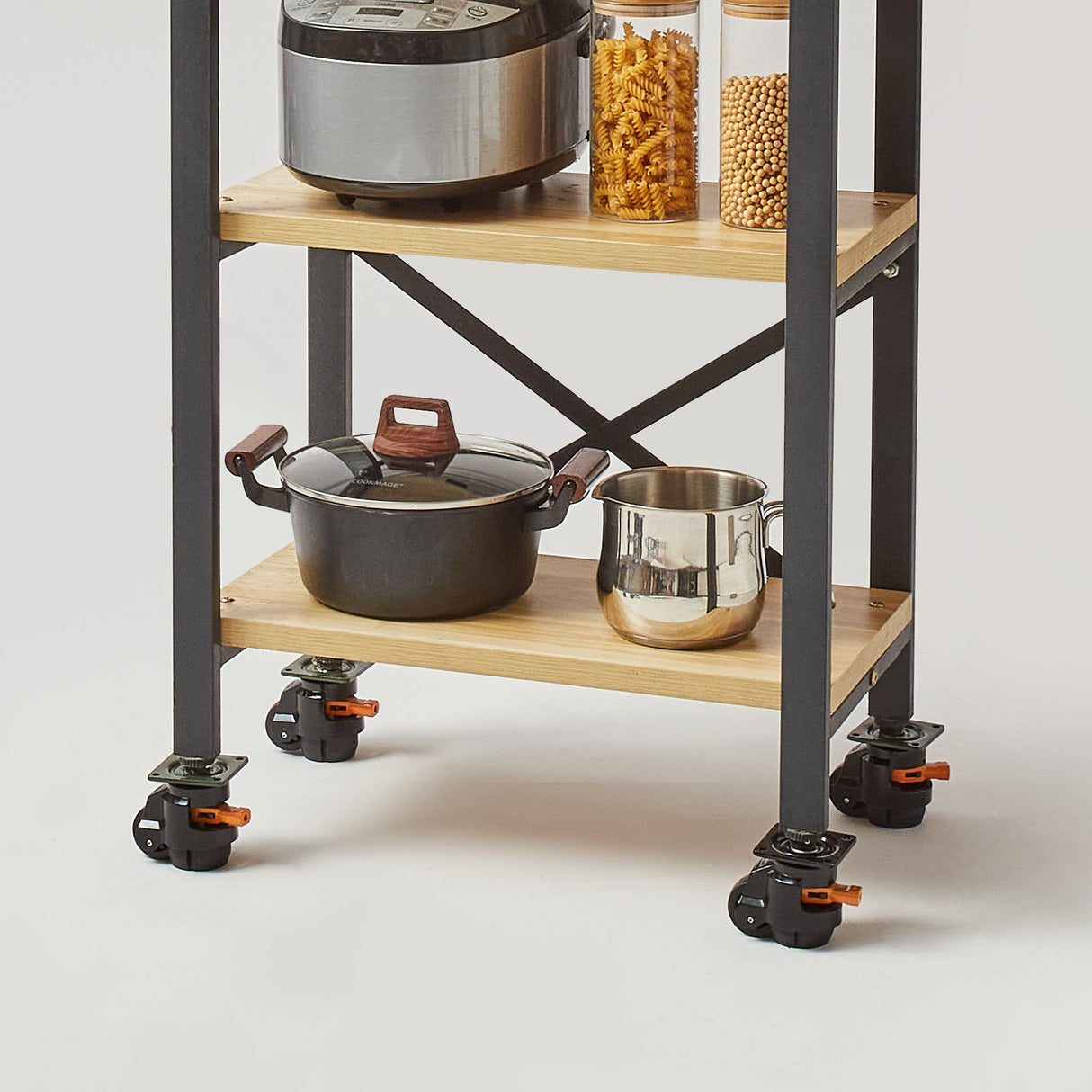 VEVOR Leveling Casters, Set of 4, 500 kg Total Load Capacity, 50.8 mm, Heavy Duty with Upgraded Handle Design, 360 Degree Swivel Caster Wheels, Adjustable Casters with Feet for Workbench, Machine