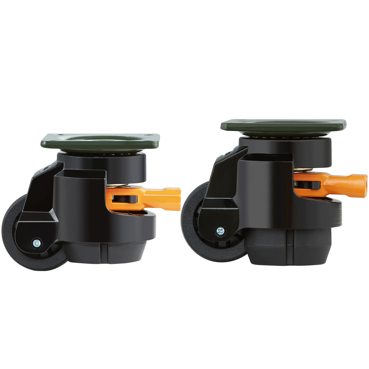 VEVOR Leveling Casters, Set of 4, 500 kg Total Load Capacity, 50.8 mm, Heavy Duty with Upgraded Handle Design, 360 Degree Swivel Caster Wheels, Adjustable Casters with Feet for Workbench, Machine