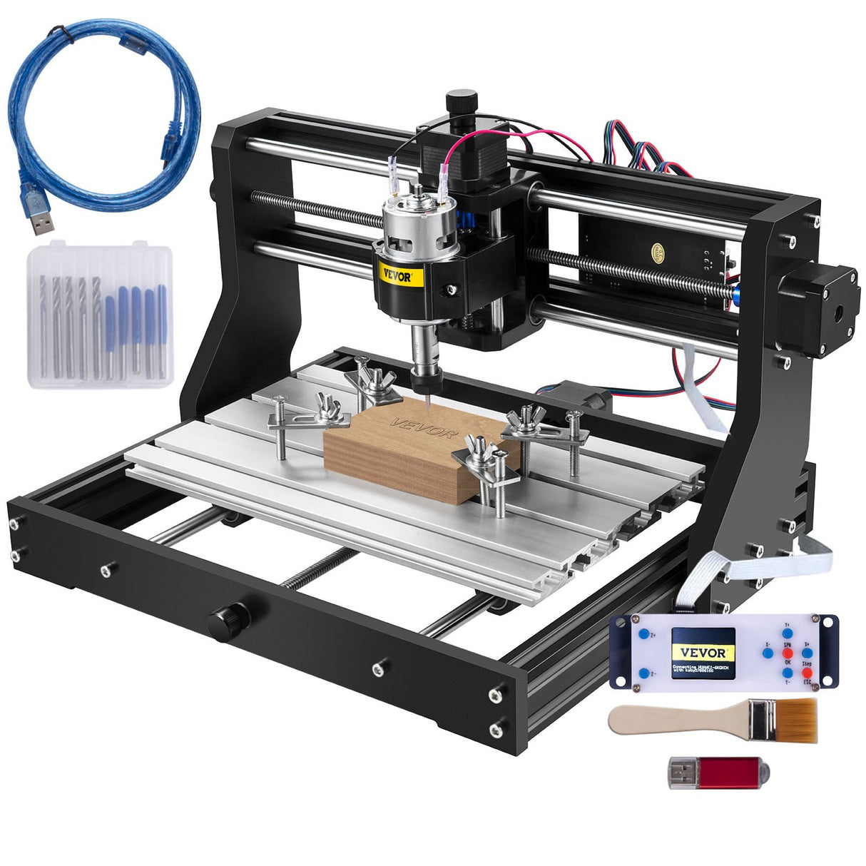 VEVOR CNC 3018 Pro CNC 3018 300?180?45 mm CNC Machine GRBL Control Mini Engraver with Offline Controller 3 Axis Engraving Machine for Carving Milling
