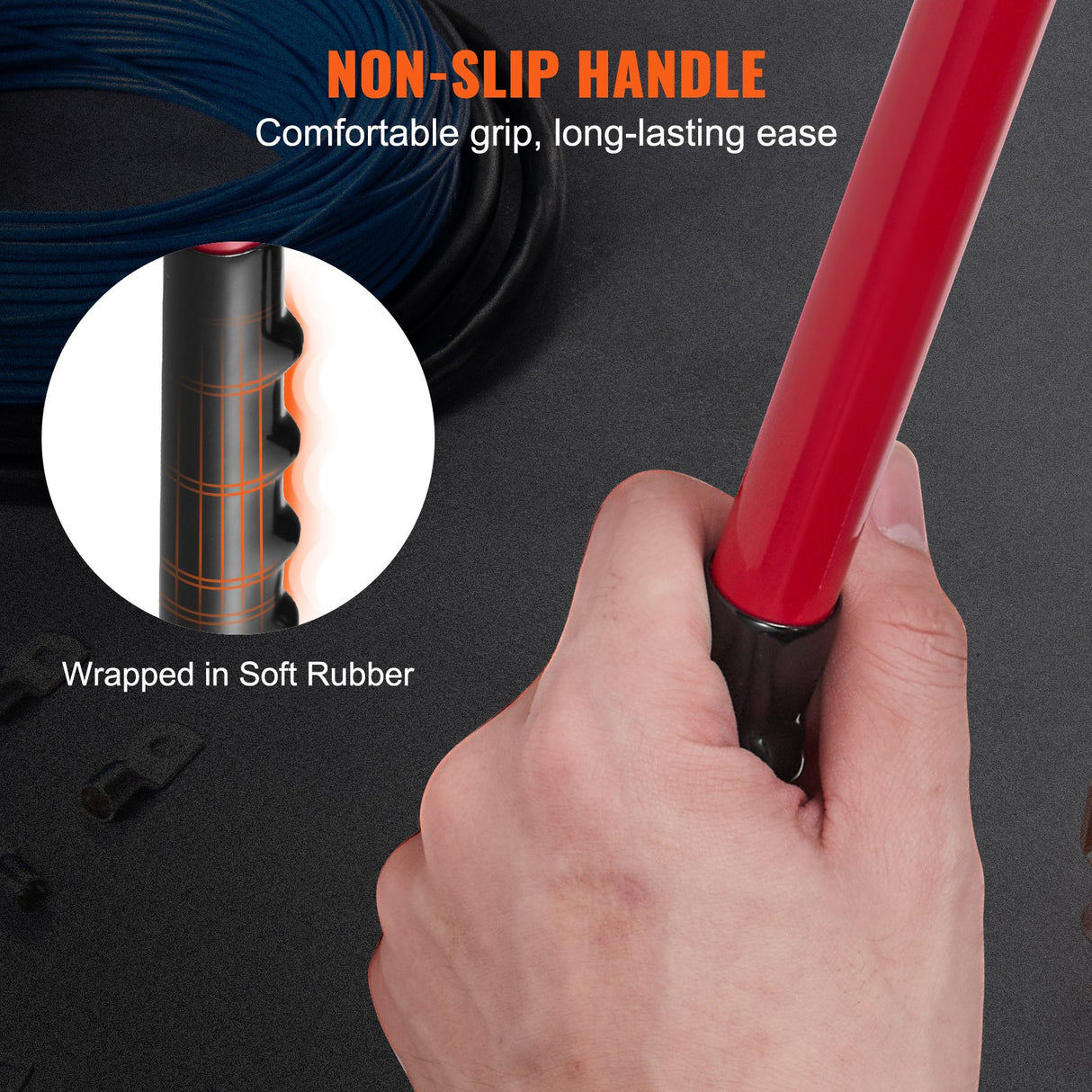 VEVOR Battery Cable Lug Crimping Tool, 10-1/0AWG Aluminum Terminal Battery Lug Crimper, with 60PCS Aluminum Ring Connectors Terminals 6 Wire Sizes