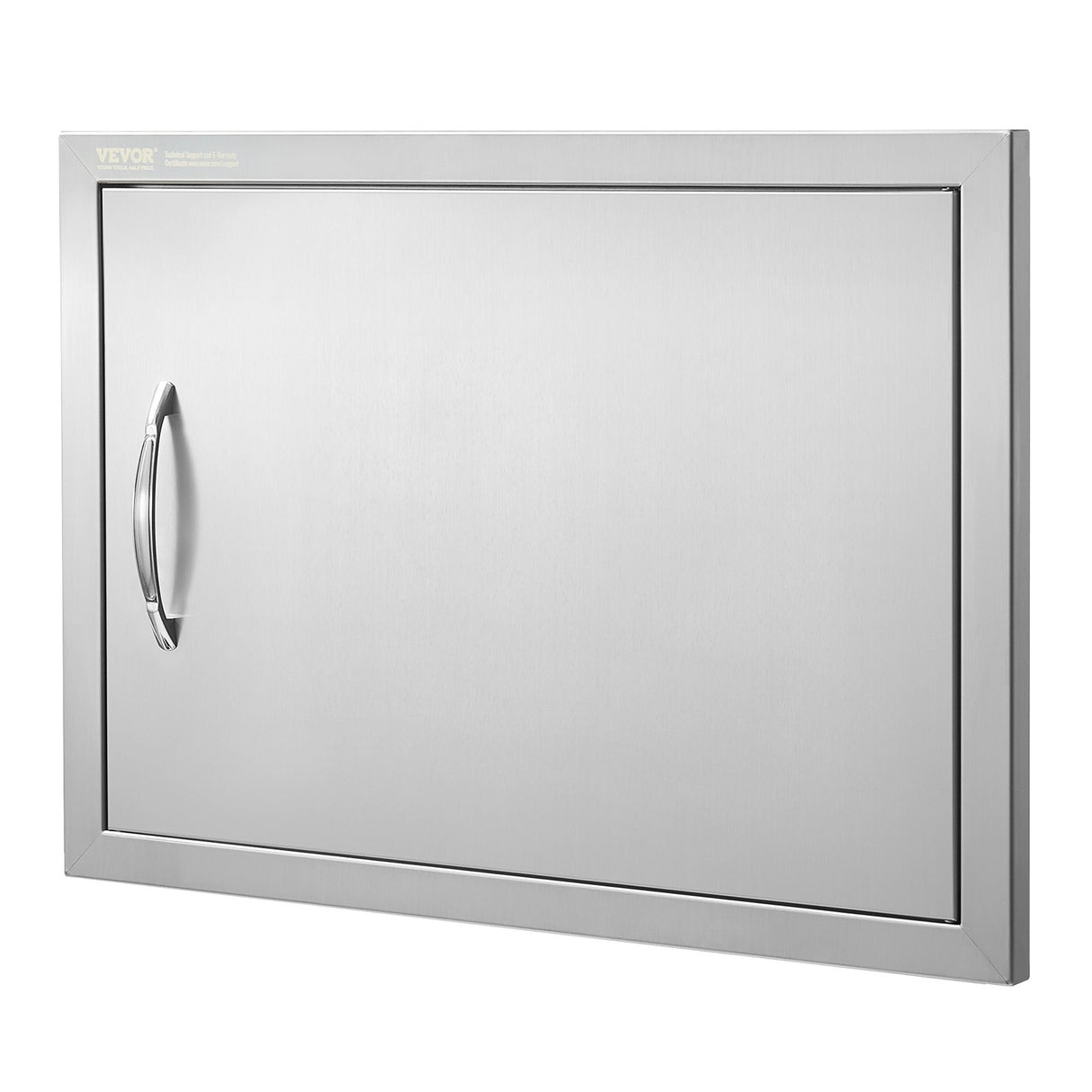 VEVOR BBQ Access Door, 610x432 mm Single Outdoor Kitchen Door, Stainless Steel Flush Mount Door, Wall Vertical Door with Handle, for BBQ Island,