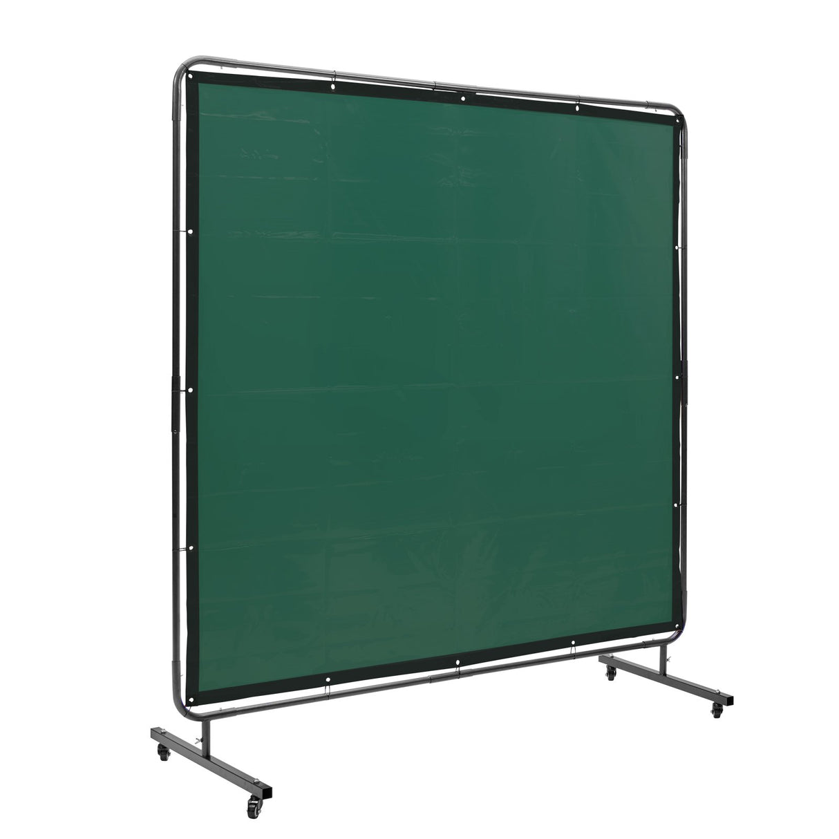 VEVOR Welding Screen with Frame 6' x 6' Welding Curtain Screen on 4 Wheels Green