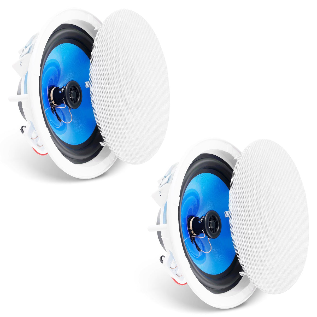 VEVOR 2 PCs 203.2 mm in Ceiling Speakers, 50-Watts, Flush Mount Ceiling & in-Wall Speakers System with Impedance 89dB Sensitivity, for Home Kitchen