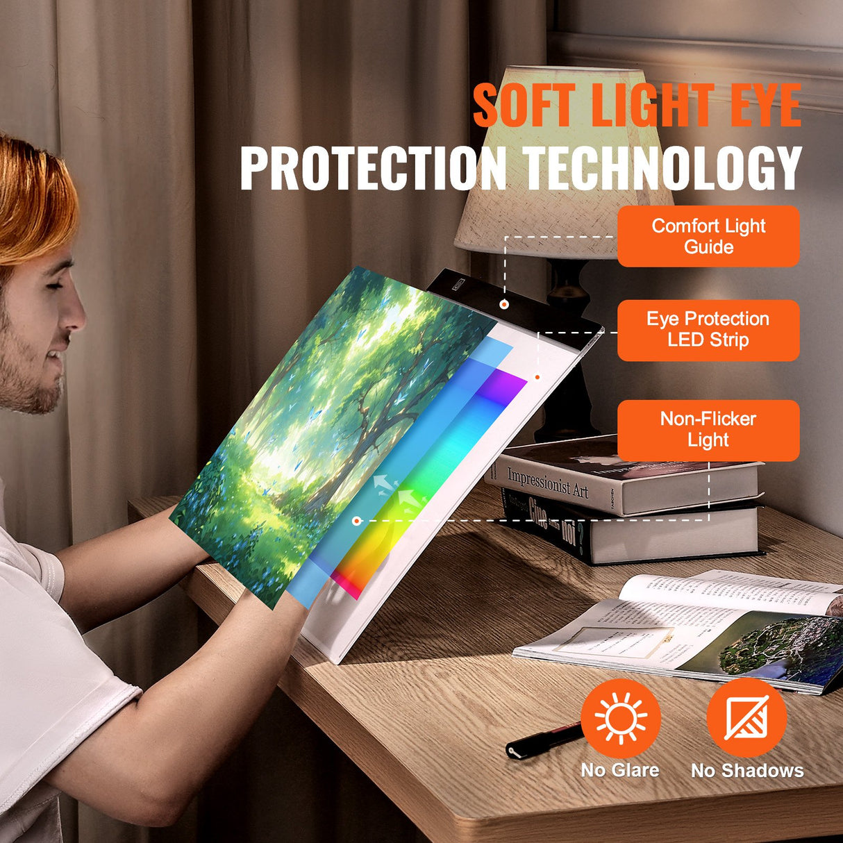Light Board, B4 LED Light Pad Ultra-Thin Portable Light Box, USB Powered Light Table for Art Tracing, Light Box for Diamond Painting, Animation, Sketching, Drawing, Stenciling, Artists (Black)