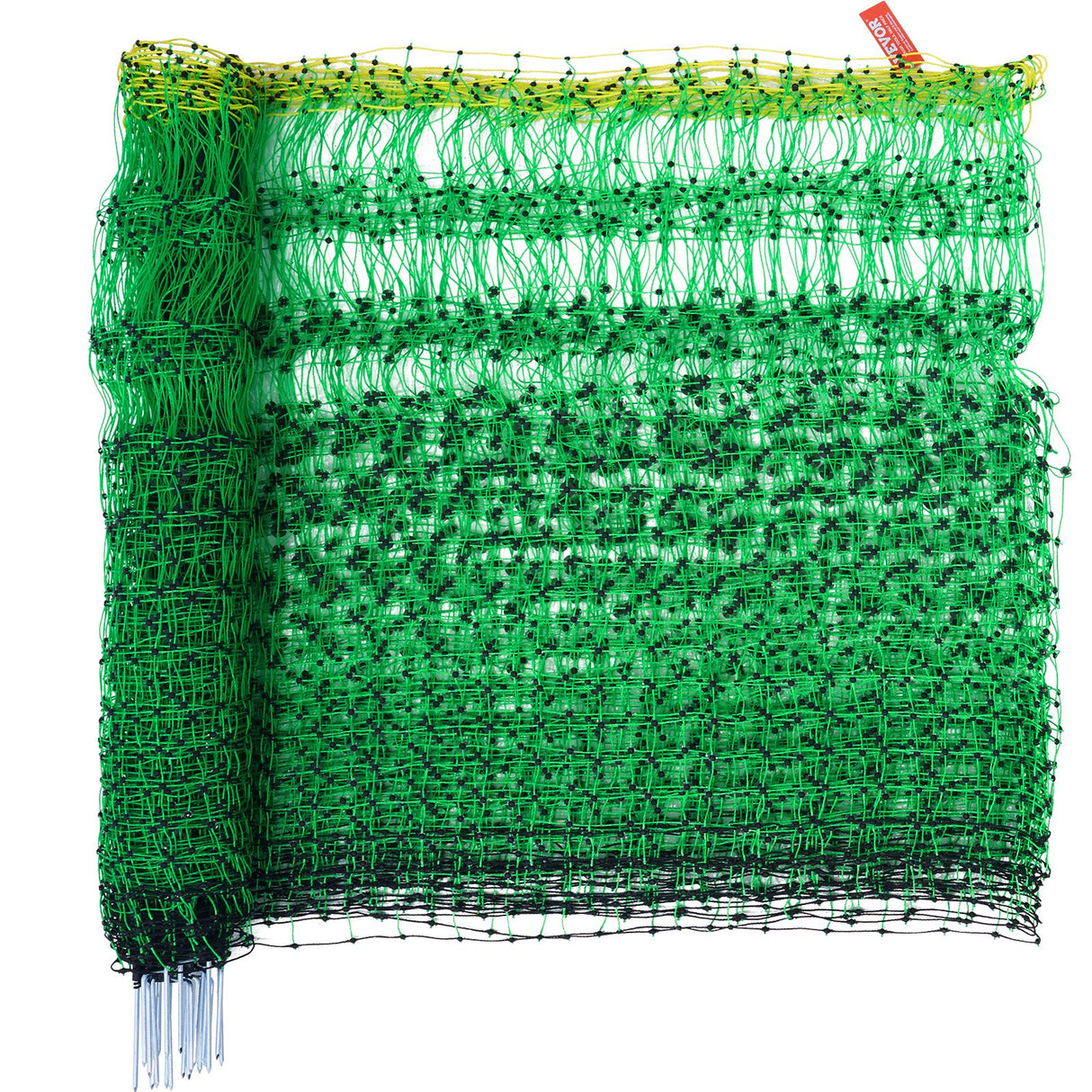 VEVOR Electric Fence Netting, 1.06 x 49.98 m, PE Net Fencing with Posts & Double-Spiked Stakes, Utility Portable Mesh for Goats, Sheep, Lambs, Deer,