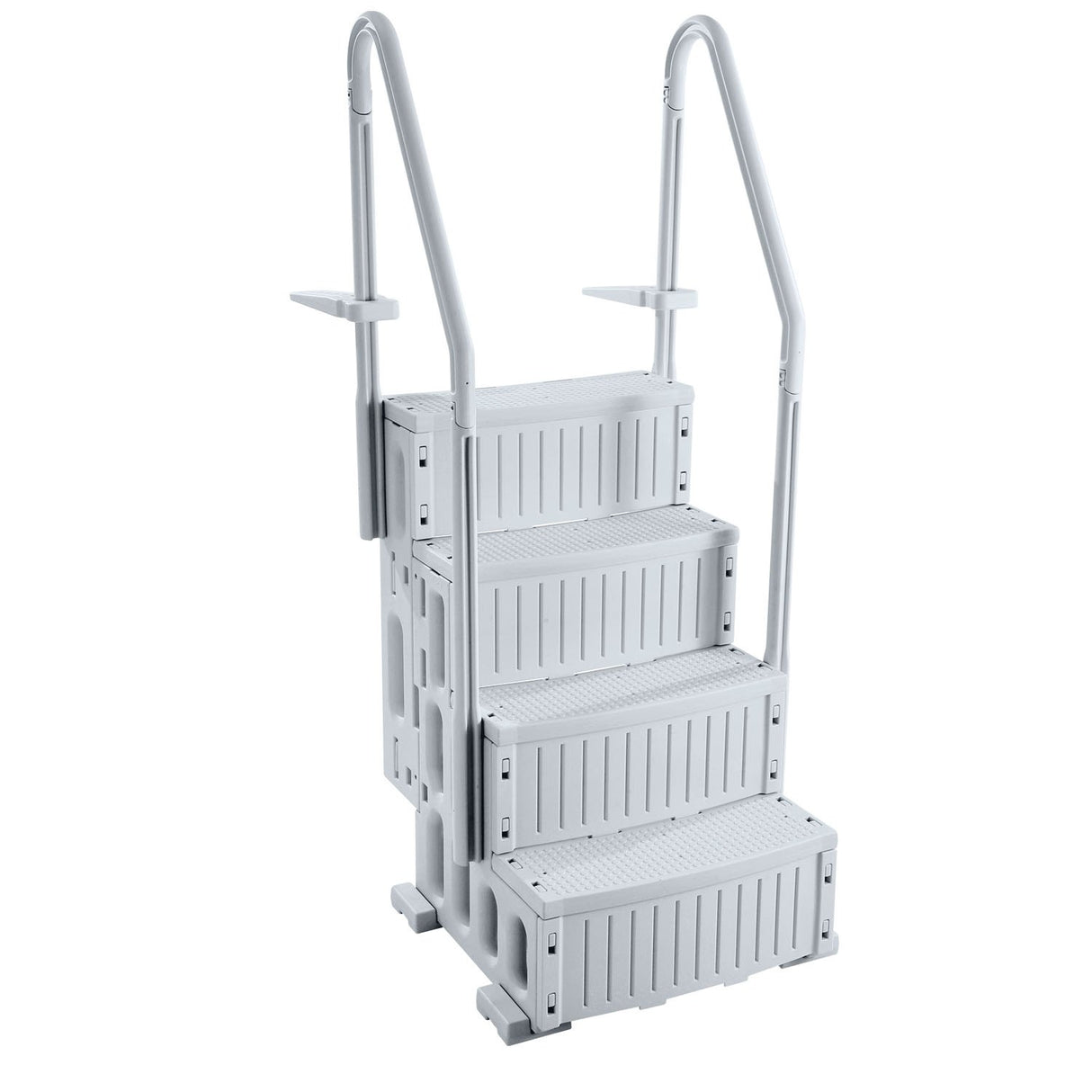 VEVOR 4-Step Grey Robust Pool Ladder of 2 Handrails for 1219.2-1371.6 mm Pools