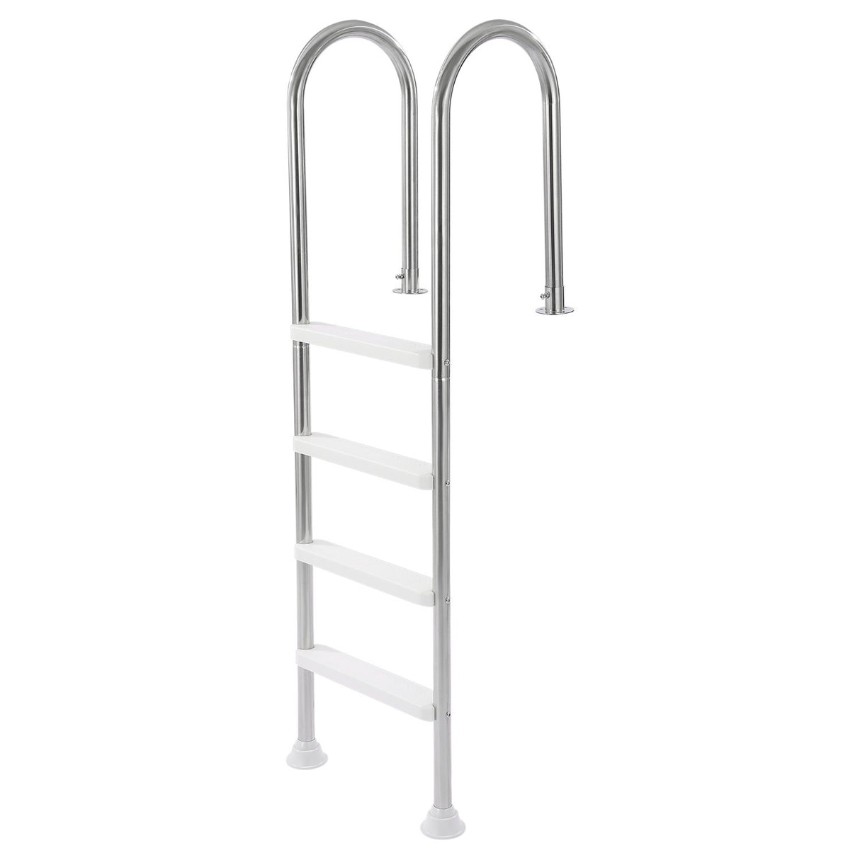 4-Step Stainless Steel Pool Ladder of 2 Handrail for 1371.6 mm Decked Pool