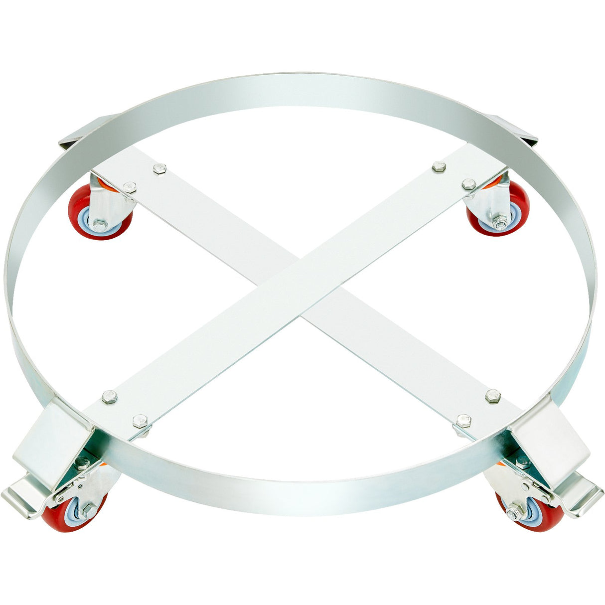 VEVOR 2PCS 250 L Heavy Duty Drum Dolly, 454 kg Load Capacity, Barrel Dolly Cart Drum Caddy, Non Tipping Hand Truck Capacity Dollies with Steel Frame 4 Swivel Casters Wheel, for Drum Handling