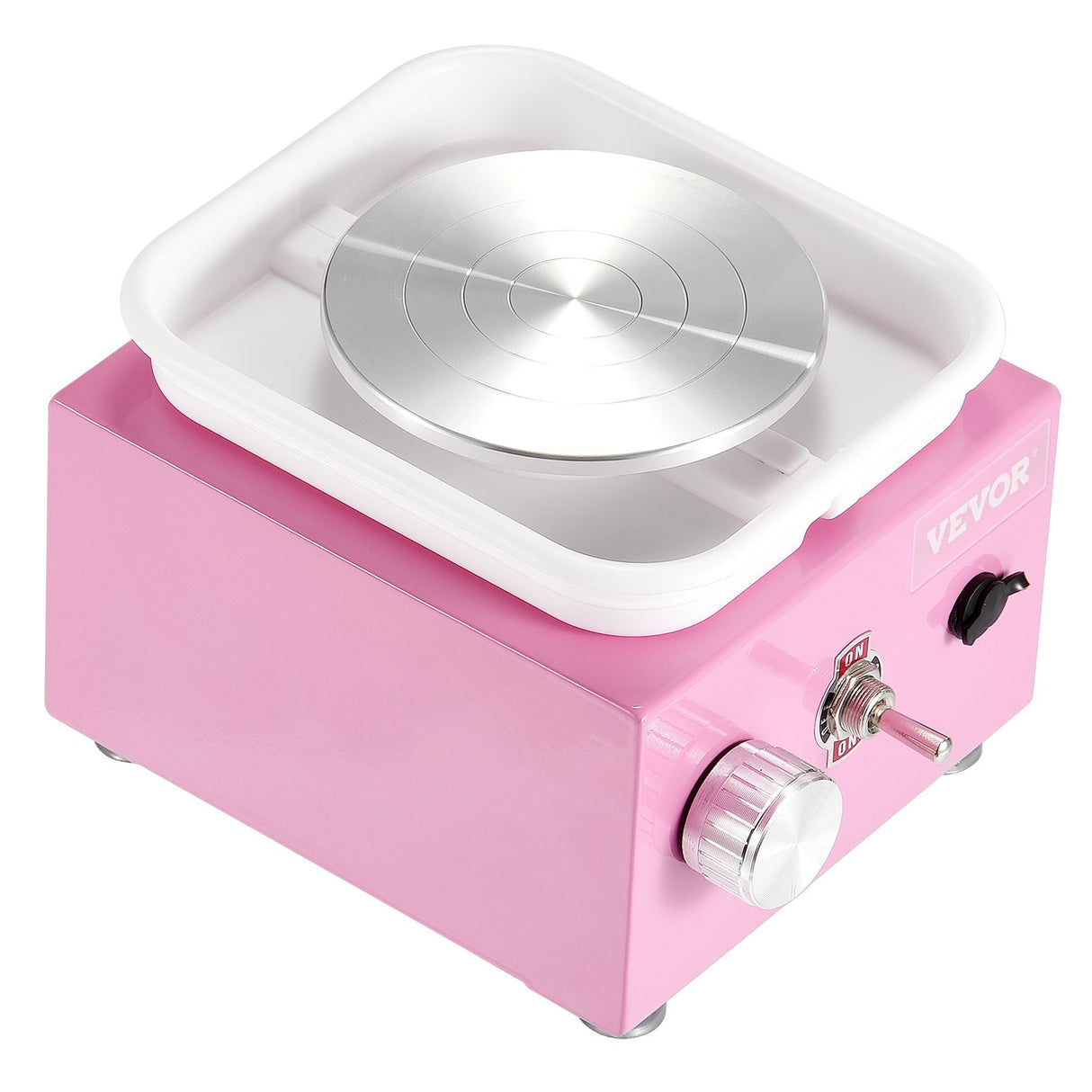 VEVOR Mini Pottery Wheel Electric Ceramic Wheel Machine 0-320RPM Speed Pink