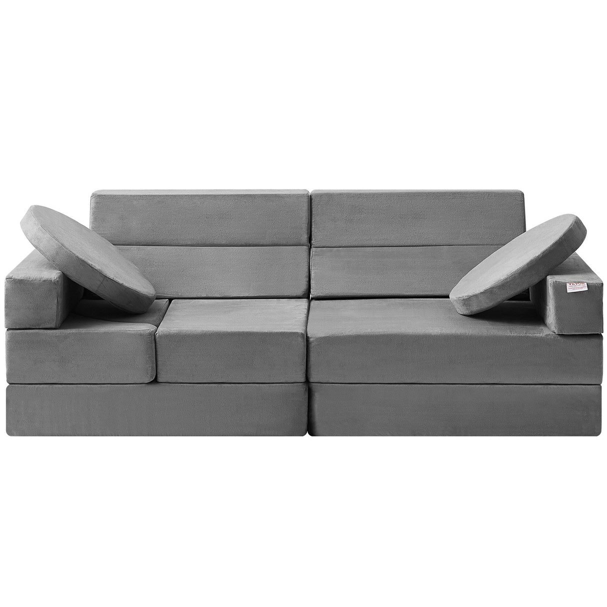 VEVOR Play Couch, 15pcs Modular Kids Nugget Couch, Toddler Foam Sofa Couch with High-density 25D Sponge for Playing, Creativing, Sleeping, Imaginative