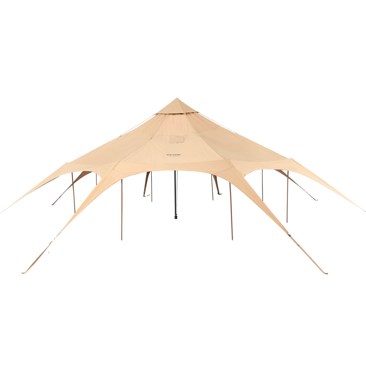 VEVOR Canvas Tent 4 Seasons 5 m/16.4 ft Bell Tent for Camping with Stove Jack