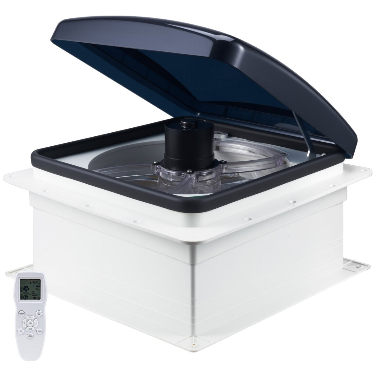 VEVOR RV Vent Roof Fan 355.6 mm 10-Speed Reversible with Remote Control