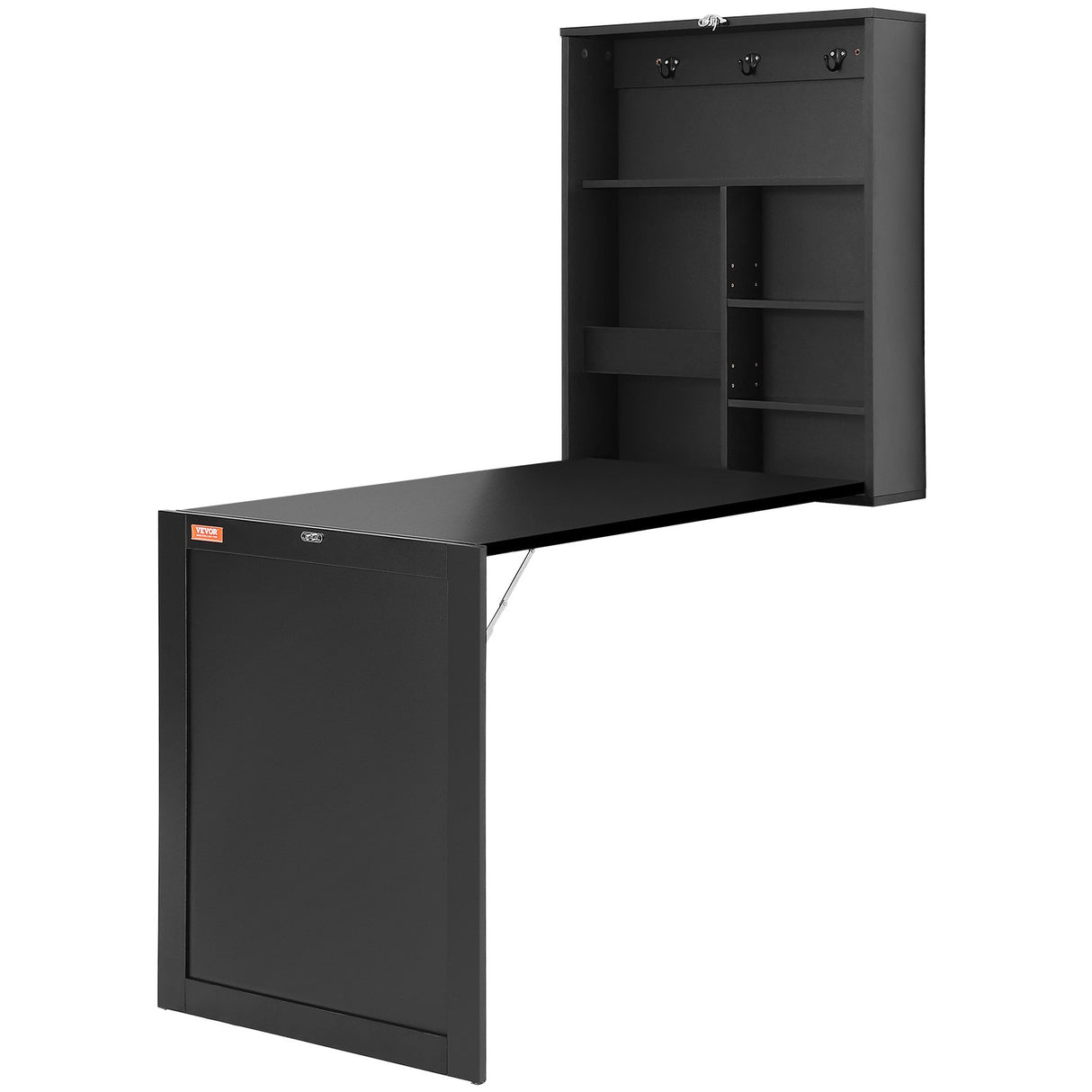 VEVOR Wall Mounted Desk, Fold out Convertible Desk, Multi-Function Folding Wall Table with Chalkboard for Home Office, Space Saving Computer Desk with
