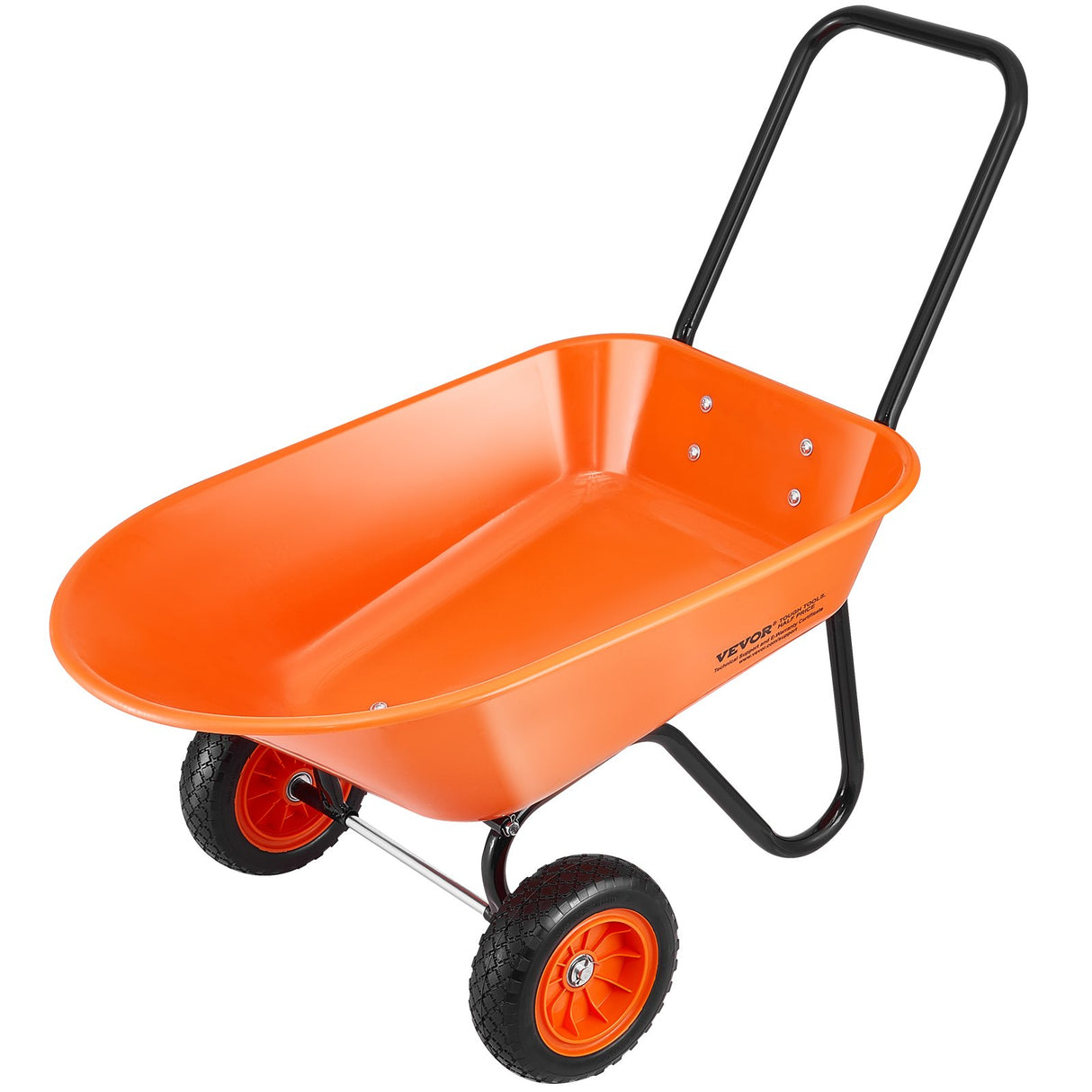 VEVOR Wheelbarrow Cart 2 Wheels Garden Dump Cart 397 lbs Yard Utility Cart