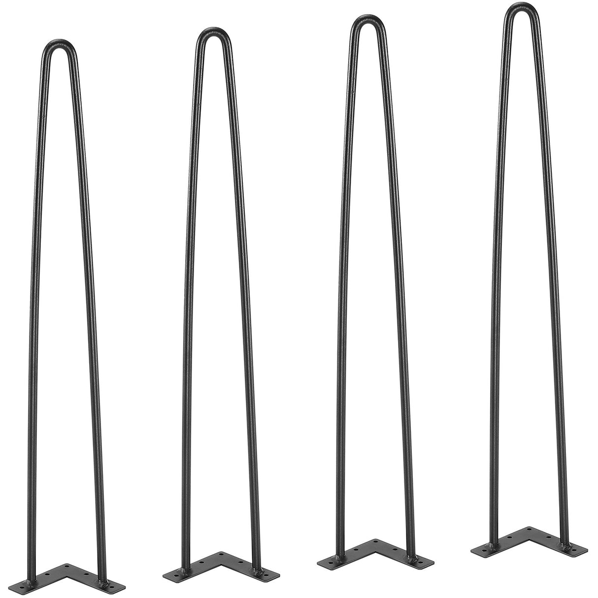VEVOR 711.2MM Hairpin Furniture Legs, Metal Home DIY Projects for Nightstand, Coffee Table, Desk, 226.8KG Load Capacity with Rubber Floor Protectors,