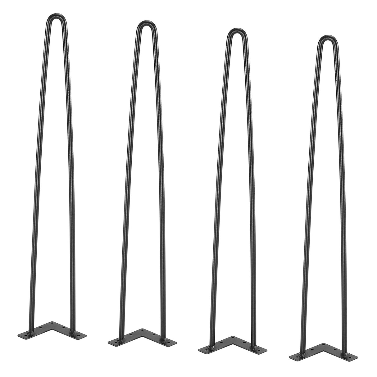 VEVOR 711.2MM Hairpin Furniture Legs, Metal Home DIY Projects for Nightstand, Coffee Table, Desk, 226.8KG Load Capacity with Rubber Floor Protectors,