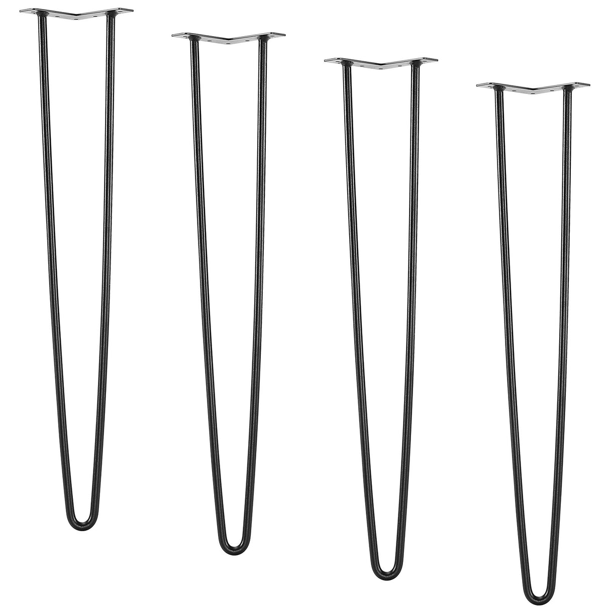 VEVOR 711.2MM Hairpin Furniture Legs, Metal Home DIY Projects for Nightstand, Coffee Table, Desk, 226.8KG Load Capacity with Rubber Floor Protectors,
