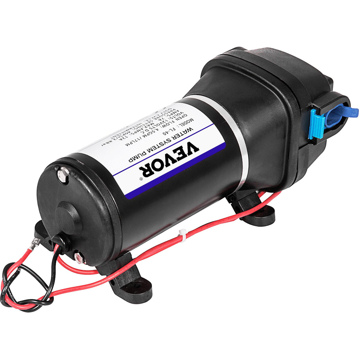 VEVOR Water Pressure Diaphragm Pump, 12V FL-40 High Pressure Diaphragm Water Pump, 40PSI Automatic Self Priming Water Pump, 17L/MIN Misting Booster