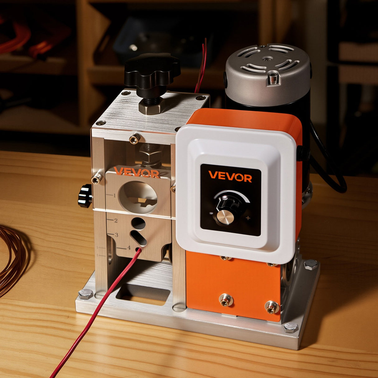 VEVOR Electric Wire Stripping Machine, 1.5-40 mm, 400W Automatic Motorized Cable Stripper, 9.84 IPS (15 m/min) Wire Peeler with Alloy Blades, V-Shaped Rollers, Cooling Fan, for Scrap Copper Recycling