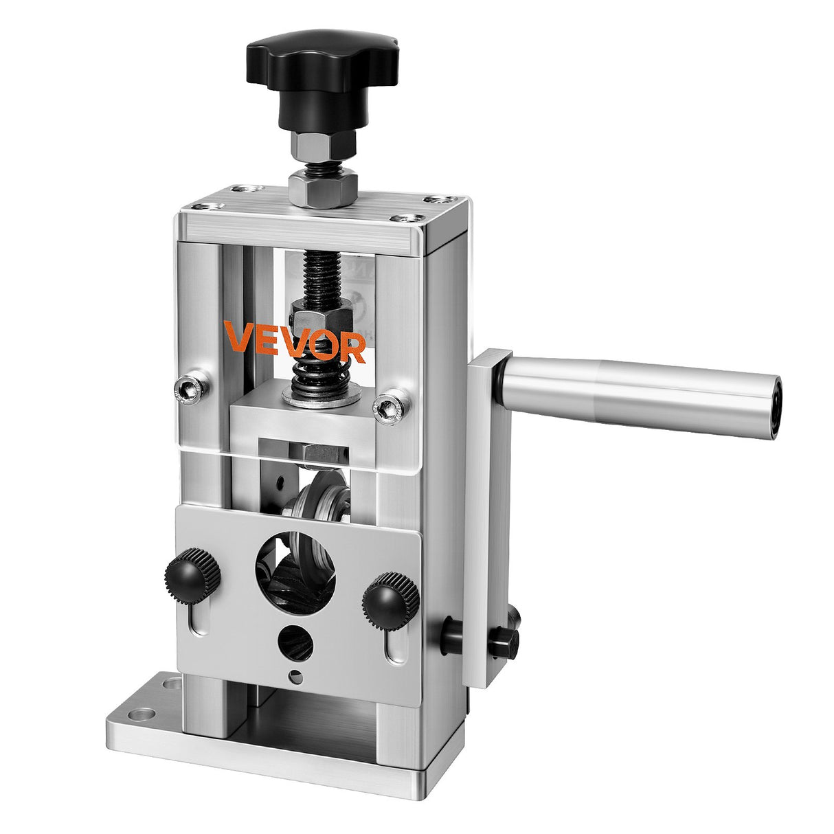 VEVOR Manual Wire Stripping Machine, 1.5-25 mm, Copper Stripper with Hand Crank or Drill Powered, 64Mn Quenched Blades, 45# Steel Rollers, Aluminum Alloy Frame Wire Peeler, for Scrap Copper Recycling