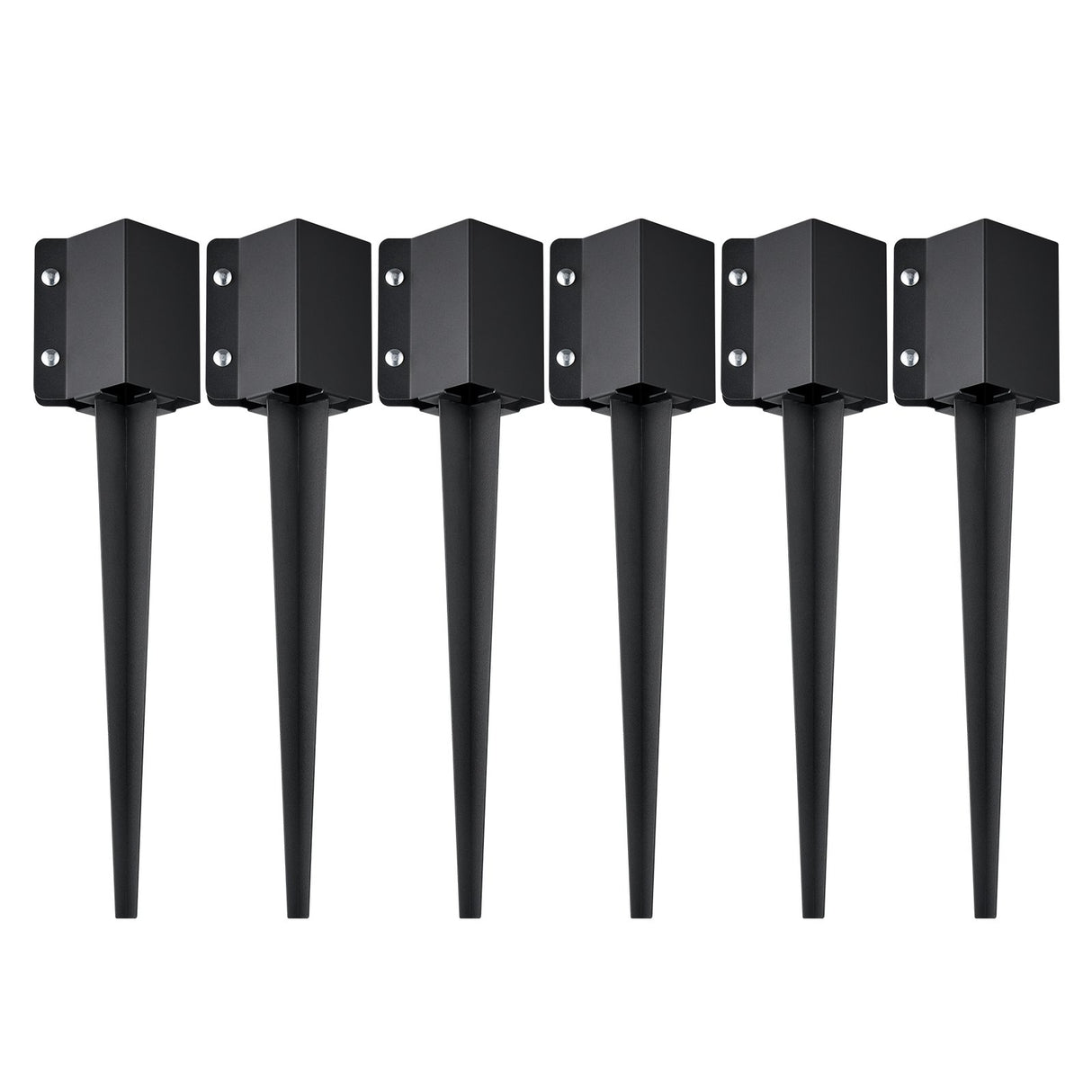 VEVOR Fence Post Anchor Ground Spike 6 Pack 24 x 4 x 4 In Metal Fence Stakes