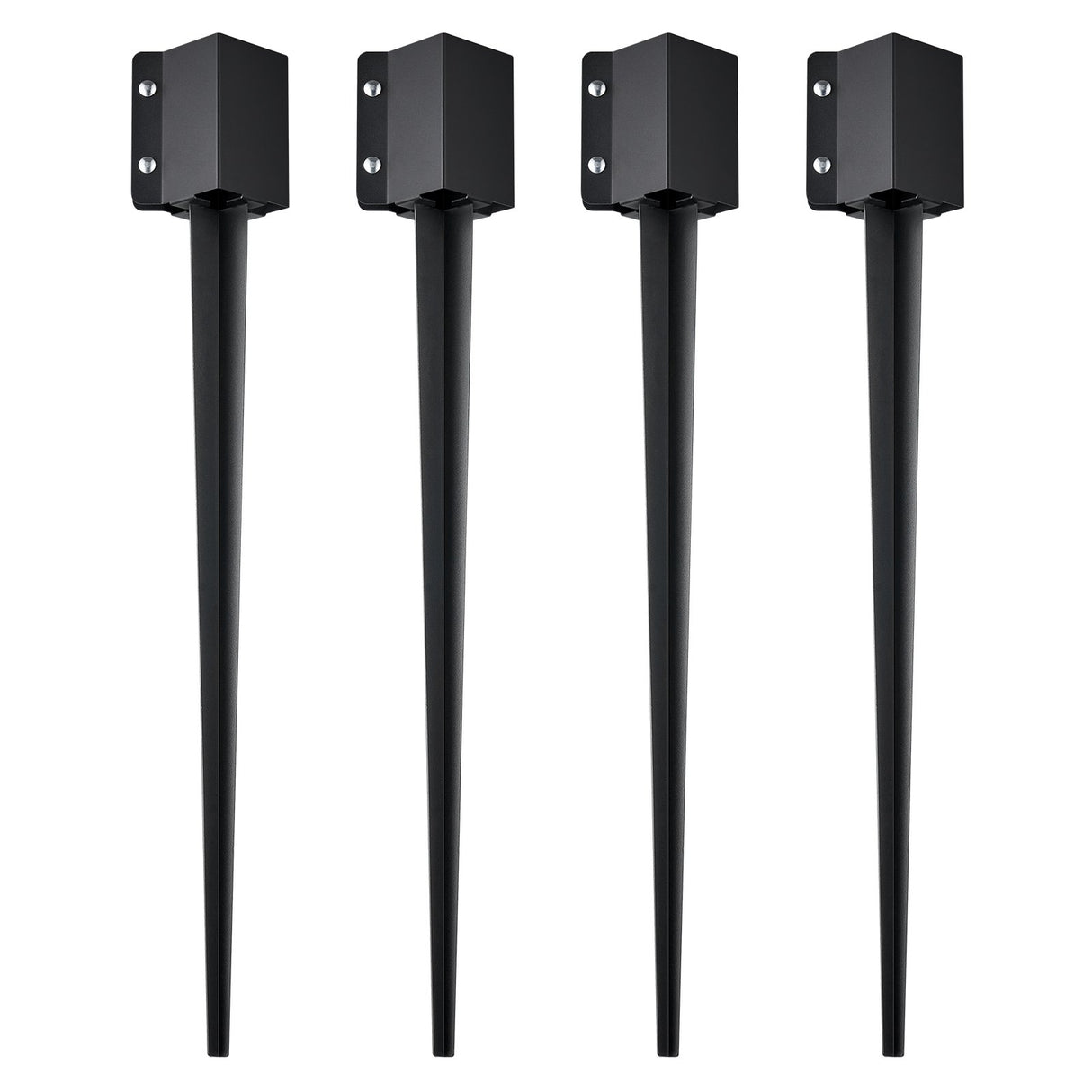 VEVOR Fence Post Anchor Ground Spike 4 Pack 36 x 4 x 4 In Metal Fence Stakes
