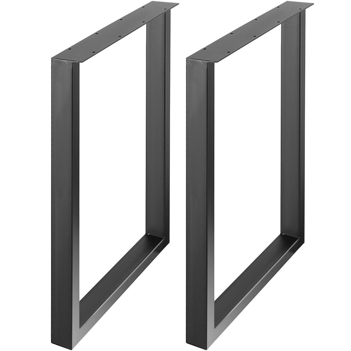 VEVOR 711.2MM Adjustable Furniture Legs, Square Reinforced Steel Office Table legs Set of 2 for DIY, Max Load 453.6KG Heavy Duty Desk Legs, Quick Instalation & Rich Accessories Legs Black