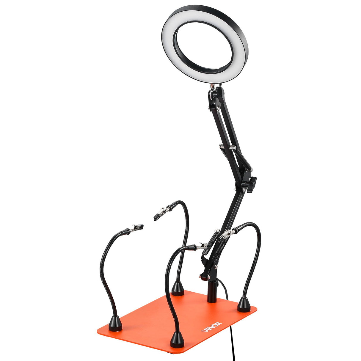 VEVOR Magnetic Helping Hands Soldering Station 3X LED Magnifying Lamp 4 Arms