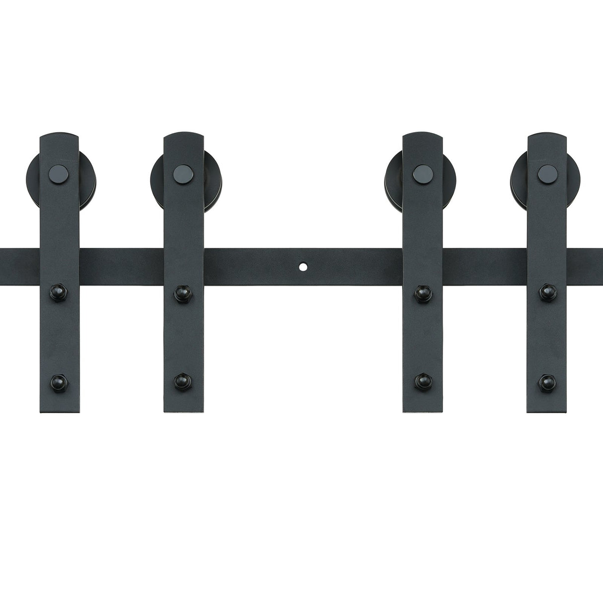 VEVOR 8FT Sliding Barn Door Hardware Closet Track Kit for Double Doors I Hanger